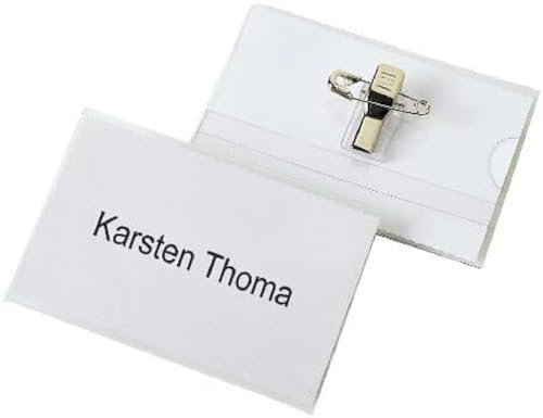 Veloflex Badge porte-nom 60 x 90 mm Pince + épingle Lot de 25 (Import Allemagne)