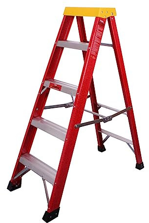 ProDec 4 Tread Fibreglass Step-Ladder, Heavy Duty StepLadder for Electricians, Painting & Decorating, Non Slip, Weatherproof, Stepladders, Step-Ladder