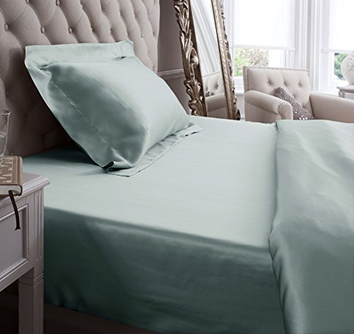 Jasmine Silk Spannbetttuch, König 150cm x 200cm + 26 cm, Enteei