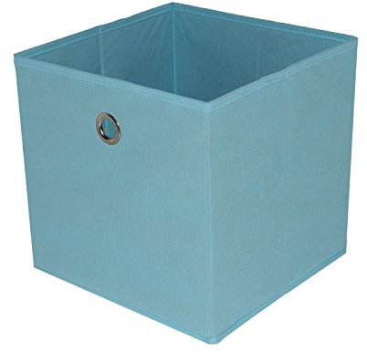2 Stück Faltbox Hellblau 28 x 28 x 28 cm Aufbewahrungsbox faltbar