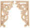 2PCS Moulure Decorative Bois, Sculpté Coin Moulure Decorative Bois Meubles Decal Mur Décoration Vintage Non Peint Cadre Applique Porte L'armoire Lit Décalque de Sculpture (Gauche et Droite, 13x7cm)