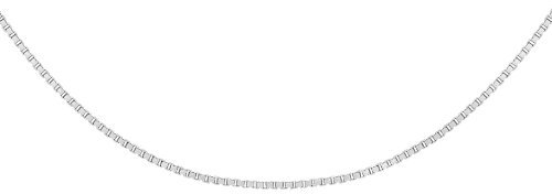 CARISSIMA Unisex Halskette 9k(375) Weißgold 0.6mm 46cm/18zoll 5.16.0014