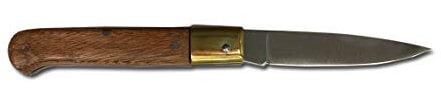 AUSONIA - 23024 COUTEAU DE POCHE PLIANT CM 18 LAME EN ACIER INOXYDABLE 8 CM MANCHE EN BOIS