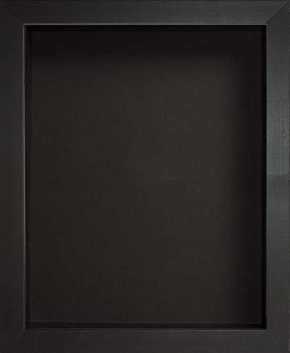 Radcliffe Black Wooden Deep 3D Box Frame 10x8 inch, Black Backing Board * Choice of Sizes* Fitted with Real Glass