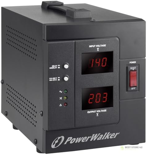 PowerWalker AVR 2000 SIV FR 2000VA/1600W, 2X CEE 7/5 (Type E) Automatic Voltage Regulator