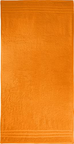 REDBEST Duschtuch New York orange Größe 70x140 cm - leichte, weiche Qualität, saugstark, sehr strapazierfähig, 100% Baumwolle