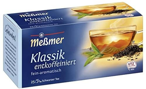 Meßmer Klassik entkoffeiniert | fein-aromatisch | 25 Teebeutel | Vegan, Glutenfrei, Laktosefrei