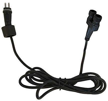 Köhko 12V 2-Fach-Verteiler (IP44) mit 50cm Anschlusskabel für Außenbereich oder Unter Wasser - geeignet für Sringbrunnen Pumpe LED-Beleuchtung Lichterkette 29012