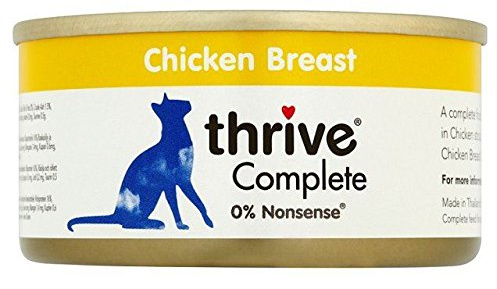 Gedeihen Komplette Hähnchenbrust Katzenfutter 75G (Packung mit 4)