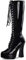 Higher-Heels PleaserUSA Plateau-Kniestiefel Electra-2020 Lack schw. Gr.43