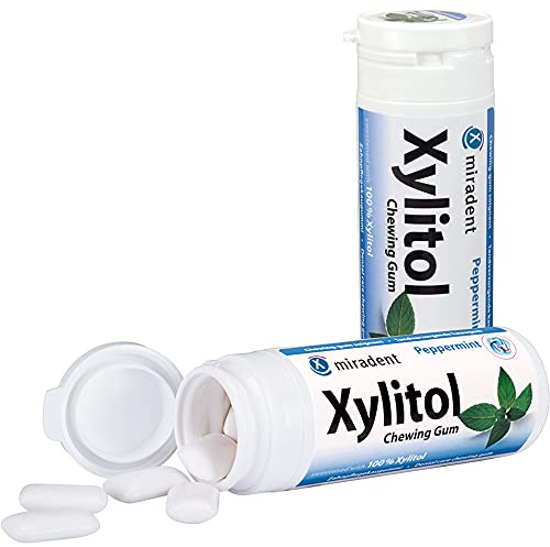 MIRADENT Zahnpflegekaugummi Xylitol Pfefferminz 30 St