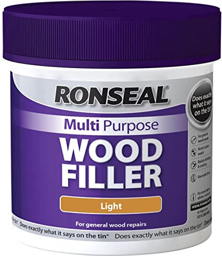 Ronseal MPWFL465 465 g Multi-Purpose Wood Filler Tub - Light