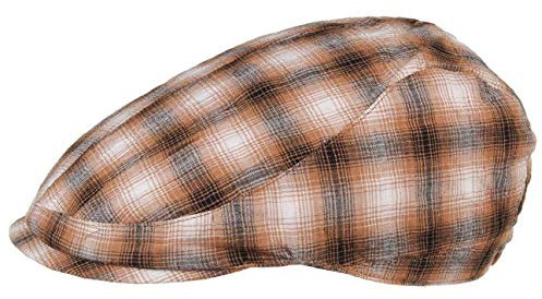 Seeberger Karo Flatcap Schiebermütze (One Size - braun)