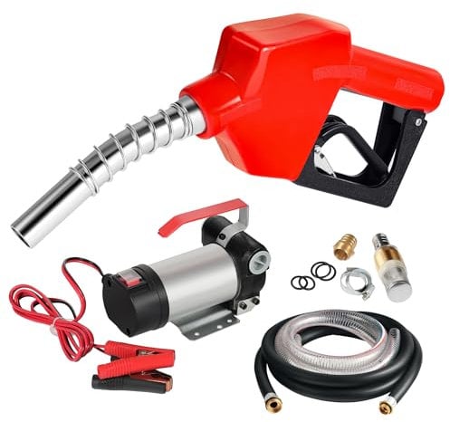 Pompa autoadescante per trasferimento diesel gasolio 12V/10W 40 l/min con pistola automatica
