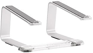 Griffin Elevator Laptop Stand - Ergonomic Computer Riser & Laptop Mount Made of Sturdy Brushed Aluminum - Supports Posture & Elevates Workspace with a Minimal Design, Classic Clear
