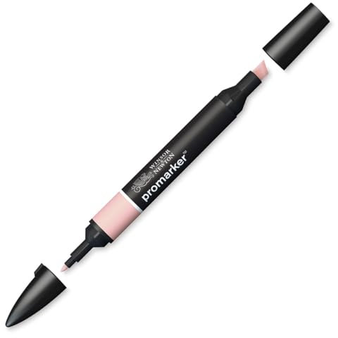 Winsor & Newton ProMarker 0203277 - Professioneller Layoutmarker - 2 Spitzen, fein & breit für Zeichnungen, Design & Layouts - Sobnnengeküsstes Rosa