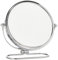 HIMRY Miroir cosmétique Double Face Pliable 20 cm, grossissement x 5, Rotatif à 360 ° Miroir cosmétique, Miroir de Table, 2 miroirs : Un côté Normal et Un côté grossissant (x 5), chromé, KXD3125-5x