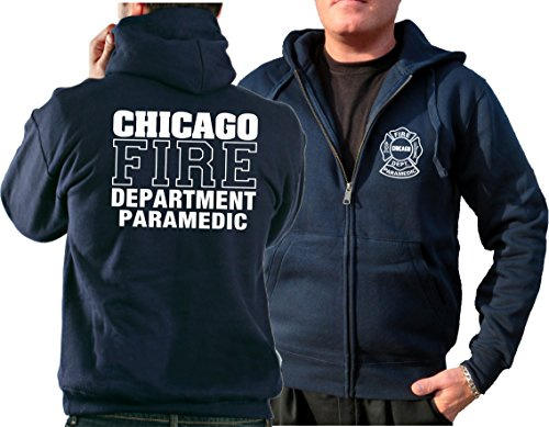 feuer1 Kapuzensweatjacke Navy, Chicago Fire Department - Paramedic