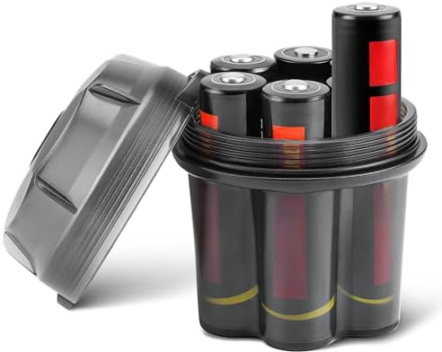 MecArmy B18 Battery Storage Case – Portable Battery Organiser Holds Up to 6 18650 Li-ion Cells, Compact & Durable PC Box for Safe Storage, Travel & Everyday Carry (Not Included)