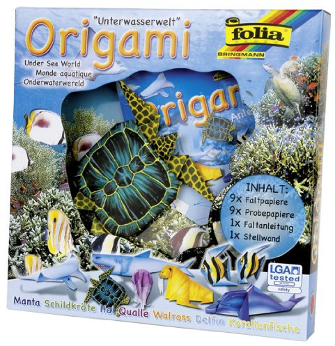 folia 91104 - Origami ''Tierwelten'' - Unterwasserwelt - ideal für Kinder zum Falten und Spielen