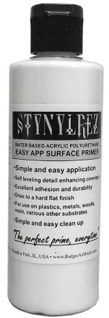 Badger Air-Brush SNR-401 Stynylrez Water Based Acrylic Polyurethane Surface Primer, 4-Ounce, White by Badger Air-Brush Co.