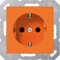 Jung 1520 BF O Schuko Steckdose 16 A 250 V bruchsicher Serie A orange, 250 V