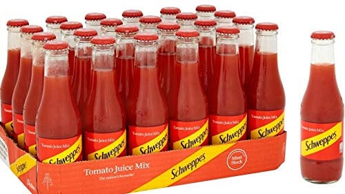 Schweppes Tomato Juice 24x200ml Glass Bottles