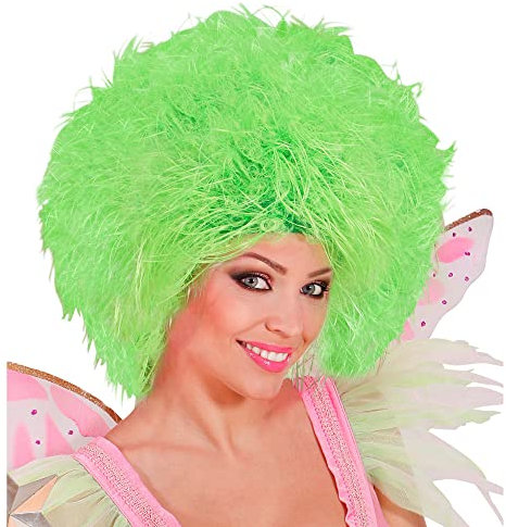 W WIDMANN MILANO Party Fashion - Perücke Fee, Neon, Kunsthaar, Fabelwesen, Elf, Wichtel, Kostüm Accessoire