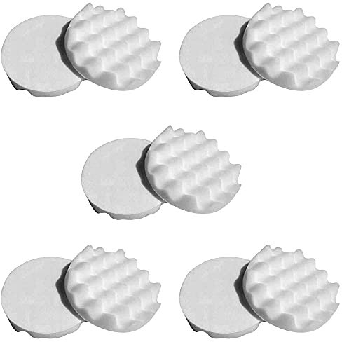 Duke-Handel Polierschwämme Polierpads Polierzubehör 10-er Set 180 mm oder 150 mm Gewaffelt oder Glatt - Kletthaftend & In Verschiedenen Härtegraden Für Die Poliermaschine (Soft, 150 mm gewaffelt)