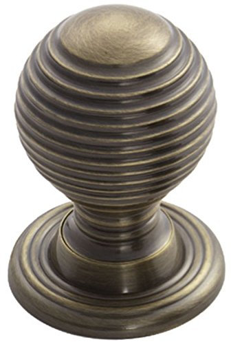 Carlisle Brass Fingertip Design Solid Queen Anne Reeded/Beehive Cabinet Cupboard Knob - Florentine Bronze (28mm Knob / 30mm Rose)