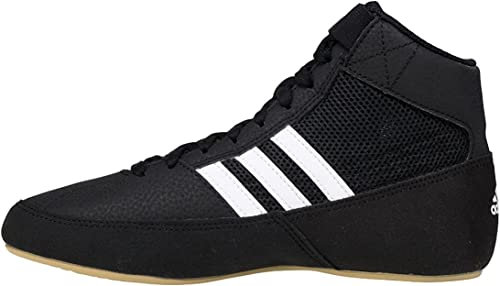 adidas Herren HVC Wrestling-Schuh, Schwarz/Weiß/Eisen Metallic, 43 1/3 EU