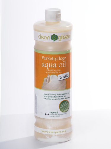 clean & green Spezial-Parkettpflege aqua oil white, 1 Liter