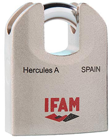 IFAM| Candado Hércules A| Diámetro 11mm| Acero Carbonitrurado| Antiganzúa| Alta Seguridad y Resistencia a la Intemperie| Uso en Exteriores| Máxima Protección