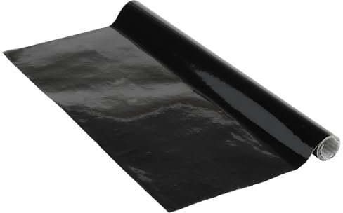 Venilia Klebefolie | Schwarz glänzend| 67,5 cm x 1,5 m, Stärke 95μ | selbstklebende Möbel-Folie, Dekofolie, Tapete, Küchenfolie | PVC ohne Phthalate | Made in EU