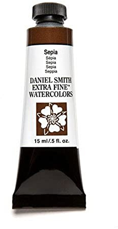 Daniel Smith Extra Fine Watercolor 15ml Paint Tube, Sepia (284600103), 0.5 Fl Oz (Pack of 1)