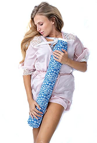 R E L A X | Long Hot Water Bottle - Soft Fleece Cover | Wearable | Bed Warmer | Ice Pack | 2 Litre | 76cm x 12cm x 2cm | Pure Natural Rubber for Heat Retention & Pain Relief | UK Business