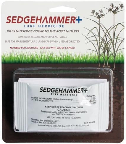 Sedgehammer Plus herbicida para césped, 13,5 gramos (2 paquetes)