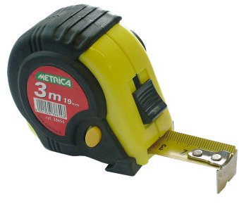 Metrica 38654 Mètre à ruban 3m+gaine+3freins