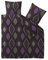 aqua-textil Concept Bettwäsche 200 x 200 cm 3teilig Mikrofaser Bettbezug Kristin Retro Grau Schwarz Violett