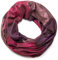 styleBREAKER Damen Loop Schlauchschal mit Blumen, Hibiskus Blüten, Paisley Muster, warm und weich, Tuch, Schal 01018058, Farbe:Violett-Pink-Rosa