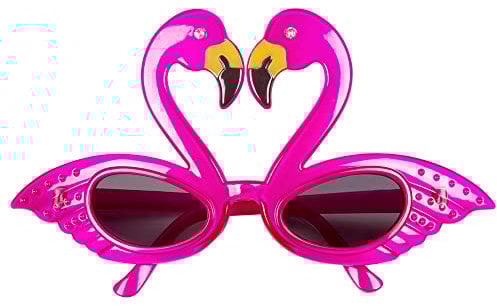 Boland - Lunettes de fête pour adultes, plastique, lunettes de plaisir, sans verres correcteurs, lunettes de soleil, Bad Taste Party, fête à thème, carnaval, Rose