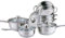 6Pc Stainless Steel Cookware Set - Includes 3 Steamers & 3 Saucepans with Ventilated Glass Lids | Mirror Polished, Handles, Kitchenware | Strong Quality, Long Lasting & Durable