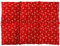 Coussin aux pépins de raisin 40x30 - Bouillotte sèche - Coussin thermique - Compresse froide (6 compartiments; Design: Rouge avec des coeurs)