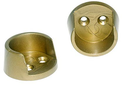 Hettich Schrankrohrlager rund goldfarbig, 2 Stück, Artikelnr. 430