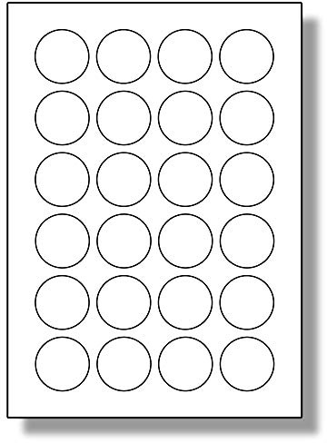 Label Planet® 24 Per Page/Sheet, 10 Sheets (240 Round Sticky Labels), White Plain Blank Matt Paper A4 Circular Price Pricing Stickers, for Laser or Inkjet Printer, UK LP24/40R, 40MM Diameter Circles