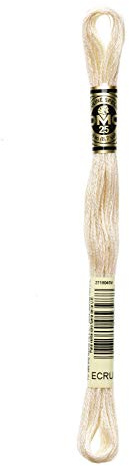 DMG Plaid Cotton Thread, Variegated for Stitching, 8 Metres 8 m cream