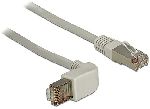 DELOCK Kabel RJ45 Cat.6A SSTP gewinkelt/gerade 0,5m