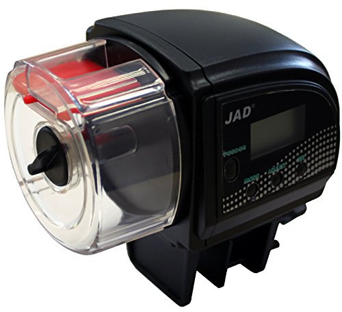 JAD ZW-66 digitaler Aquarium Futterautomat Größe S für Granulatfutter Fischfutter Fisch optimal auch für Zuchtbecken