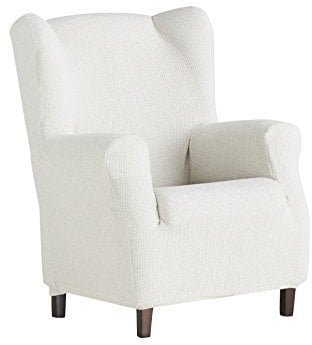 Eysa Dorian elastisch Sofa überwurf ohrensessel, Chenille, 00-Ecru, 37 x 9 x 29 cm