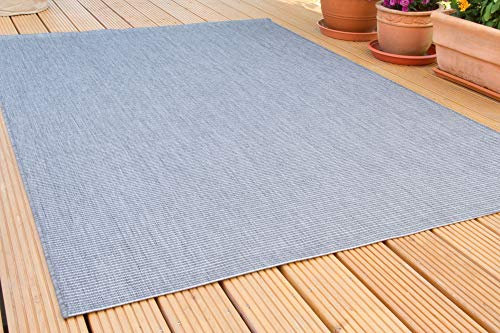 In- und Outdoor Teppich Halland Sisal Optik Grau Webteppich, GUT Siegel Zertifiziert, Größe: 160x230 cm